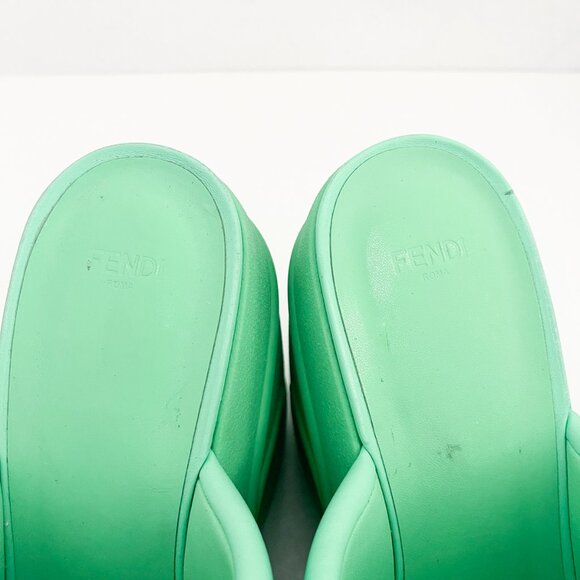 FENDI Nappa Fashion Show Platform 140mm Slide Sandals  Wedge - Picture 7 of 11